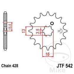 Zębatka przednia JT JTF542.14 (14Z)