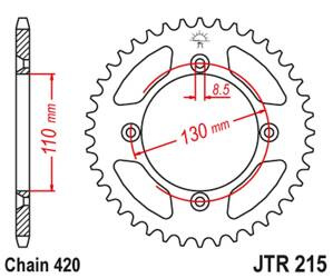 JT Zębatka tylna stalowa [46 zębów] HONDA CR 80/85 85-07