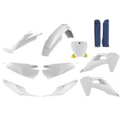 Komplet plastików Husqvarna TC / FC TPI '19-'22 Polisport biały,niebieski