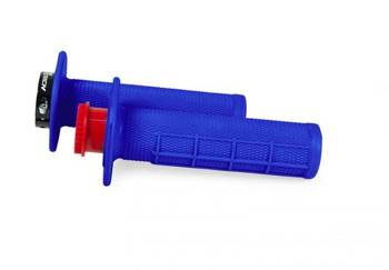 RACETECH 2022/04 MANETKI R20 LOCK-ON (22+25MM) KOLOR NIEBIESKI (HALF WAFFLE) + 8 ADAPTERÓW ROLGAZU