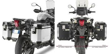 KAPPA STELAŻ KUFRÓW BOCZNYCH MONOKEY CAM SIDE TRIUMPH Tiger 800 / 800 XC / 800 XR (11-17) - POD KUFRY KFR K'FORCE ALU