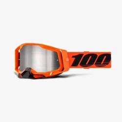 Gogle cross 100 Procent Racecraft 2 Neon kolor pomarańczowy ze srebrnym lustrem