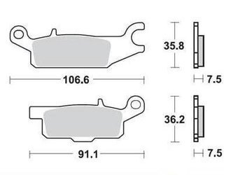 ProX Klocki Hamulcowe Przednie YFM250R Raptor '08-13 (Lewa strona) / YFM700F