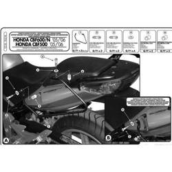 KAPPA stelaż pod sakwy boczne Honda CBF 500 '04-'09, CBF 600S/N '04-'09, CBF 1000 '06-'09