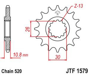 Zębatka przednia JT JTF1579.17 (17Z)