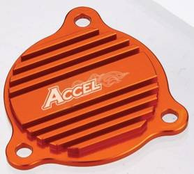 Accel Pokrywa pompy oleju pomarańczowa / KTM EXC 350 / 400 / 450 / 500 / 530 08-12 / SXF350 11-12