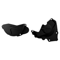 Osłona dekla alternatora + osłona pokrywy sprzęgła Honda CRF 250R '13-'17 Polisport czarny,