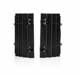 UFO Kratki chłodnicy KTM SX / SXF 125 / 250 '19-'22, EXC / EXCF 250 / 350 / 450 '20-'22, Husqvarna TC / FC 125 / 250 '19-'22, TE / TX / FE 250 / 350 / 450 '20-'22 - Czarny kolor czarny