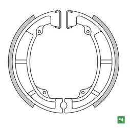 Szczęki hamulcowe Kawasaki KDX 175 80-82 / KE 125/175 76-85 / KL 250 80-84 / KLX 250 79-80 / KX 125 74-80  Newfren