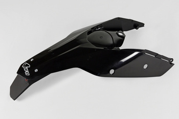 Błotnik tył UFO z lampką dla KTM SX '07-'10, EXC '08-'11, kolor czarny