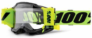Gogle cross 100 Procent Accuri 2 Forecast Roll-Off kolor żółty neon z przeźroczystą szybką