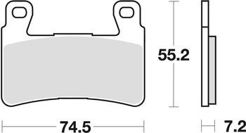 TRW Lucas Klocki hamulcowe KH265/296 Spiek metaliczny