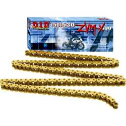 DID Łańcuch 525 ZVMX 102 ogniw X-Ring otwarty zakuwka złoty / złoty