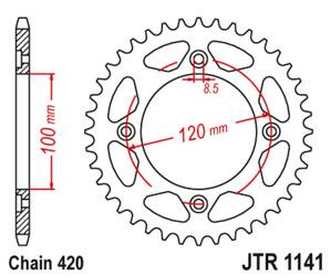 JT Zębatka tylna stalowa [60 zębów] BETA 50 RR ENDURO / ENDURO RACING / ENDURO SPORT 18-19