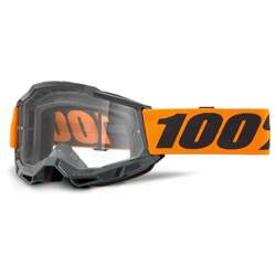 Gogle cross 100 Procent Accuri 2 Enduro Moto kolor pomarańczowy z przeźroczystą szybką