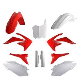 Pełny komplet plastików Honda CRF 250R '11-'13 / CRF 450R '11-'12 Polisport czerwono,biały