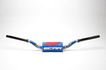 SCAR Kierownica Fatbar Model RC Bend [28,6mm]  kolor niebieski/czarny, gąbka kolor niebieski/biały/czerwony