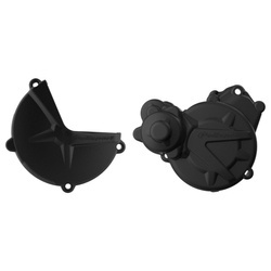 Osłona dekla alternatora + osłona pokrywy sprzęgła GAS GAS EC / XC 250 / 300 '17-'20 Polisport czarny,