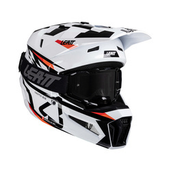 Kask + gogle cross Leatt Kit Moto 3.5 V25 biały