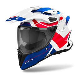 Kask na crossa Airoh Commander 2 Reveal niebieski,biały,czerwony / połysk