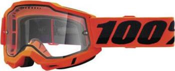 Gogle cross 100 Procent Accuri 2 Enduro Moto kolor pomarańczowy z podwójną przeźroczystą szybką