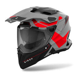 Kask na crossa Airoh Commander 2 Reveal szary,czerwony,czarny / matowy