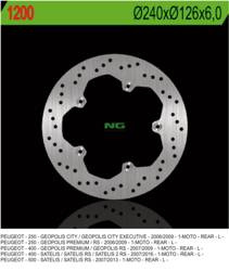 NG Brake disc rear PEUGEOT 250/400/500