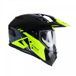 Kenny Racing Kask ADV z szybą EXTREME GRAPHIC NEON YELLOW kolor czarny,szary,żółty