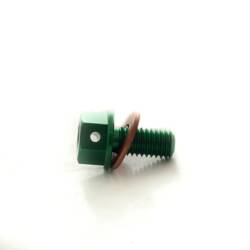Accel/ Zielony korek spustowy oleju z magnesem [M8x1.25]/ Kawasaki KXF '19-20