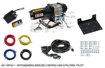 Nachman Wyciągarka 3000LBS (1361KG) LINA STALOWA 4.8MM X 15.2M / PILOT