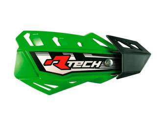 RACETECH OSŁONY RĄK (HANDBARY) FLX CROSS/ENDURO KOLOR ZIELONY (Z 2 RODZAJAMI MOCOWAŃ DO KIEROWNICY ORAZ MANETEK)