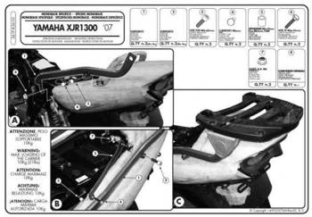 KAPPA stelaż kufra centralnego YAMAHA XJR 1300 (07-14)
