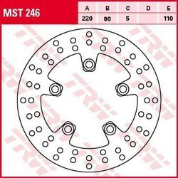 TRW Lucas TARCZA HAMULCOWA TYŁ SUZUKI GSXR 600/750 96-12, SV 650 03-08