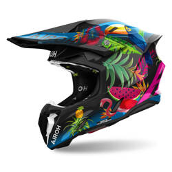 Kask cross Airoh Twist 3 Amazonia czarny,zielony,niebieski / połysk