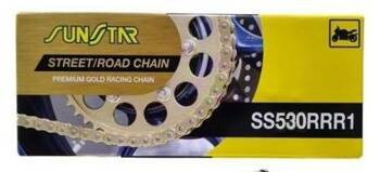 SUNSTAR Łańcuch napędowy 530RRR1 [530] [zakuwka] [114] [XW-Ring] [48.0kN] [złoty]