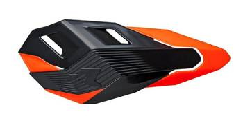 RACETECH OSŁONY RĄK (HANDBARY) HP3 KOLOR CZARNY POMARAŃCZOWY NEON (Z 2 RODZAJAMI MOCOWAŃ DO KIEROWNICY ORAZ MANETEK)