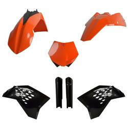 Pełny komplet plastików KTM SX / SX-F / XC-F '08-'10 Polisport pomarańczowy