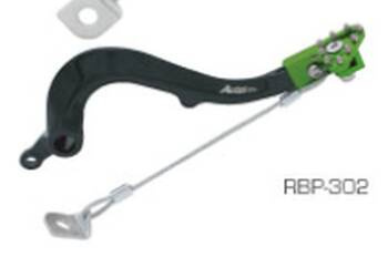Accel Zielona Dźwignia Hamulca Nożnego/Kawasaki KXF 250/450 ['21-'22]