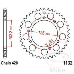 Zębatka tylna stalowa JT JTR1132.48 ilość zębów 48Z