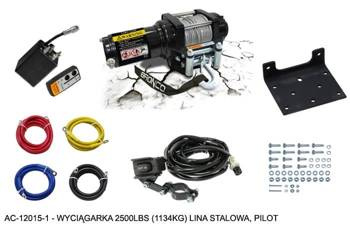 Nachman Wyciągarka 2500LBS (1134KG) LINA STALOWA 4.8MM X 15.2M / PILOT