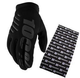 Rękawiczki zimowe na cross 100% BRISKER kolor czarny