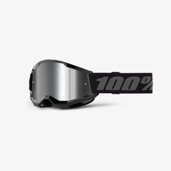 Gogle cross 100 Procent Strata 2 Youth Junior kolor czarny/szary ze srebrnym lustrem