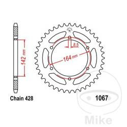 Rear sprocket JT steel JTR1067.52 number of teeth 52Z