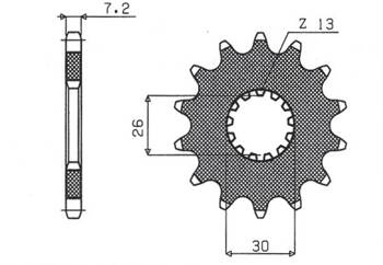 Steel Front Sprocket TRIUMPH 800/865 BONEVILLE 03-12 [18]