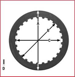TRW Lucas PRZEKŁADKI TARCZ SPRZĘGŁOWYCH YAMAHA TDM 850 91-95, XJ 900 S 95-03, R6 99-02