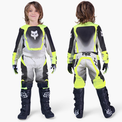 Bluza cross Junior Fox 180 Collect  szary żółty