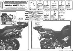 KAPPA stelaż kufra centralnego Honda VFR 800 (98-01)