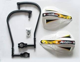 Accel Handbary z mocowaniem aluminiowym Enduro [22mm] / czarne / białe