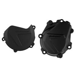 Osłona dekla alternatora + osłona pokrywy sprzęgła KTM EXC-F / XC-F 450 '16-'22 / Husqvarna FC 450 '16-'18 Polisport czarny