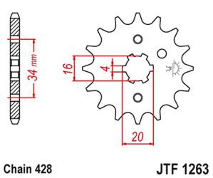 Zębatka przednia JT JTF1263.12 (12Z)